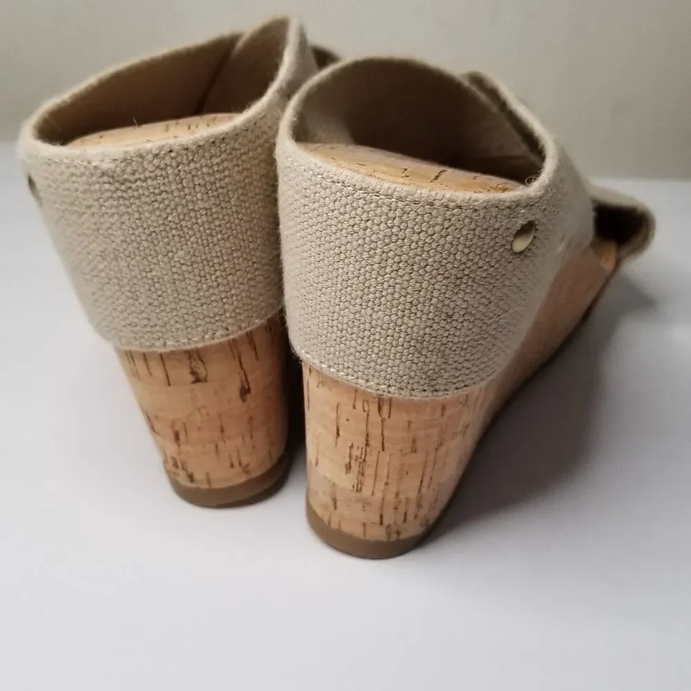 Lucky Brand sandals wedge heel cork size 10